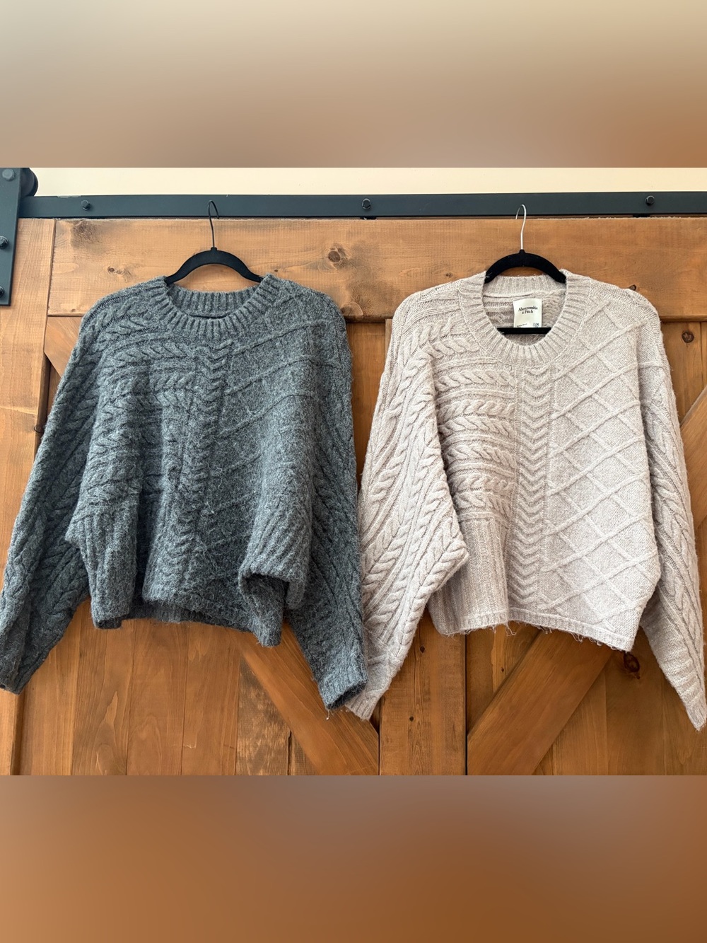 Abercrombie and Fitch Wool Blend Crew Dolman Sweaters (2) size S/M